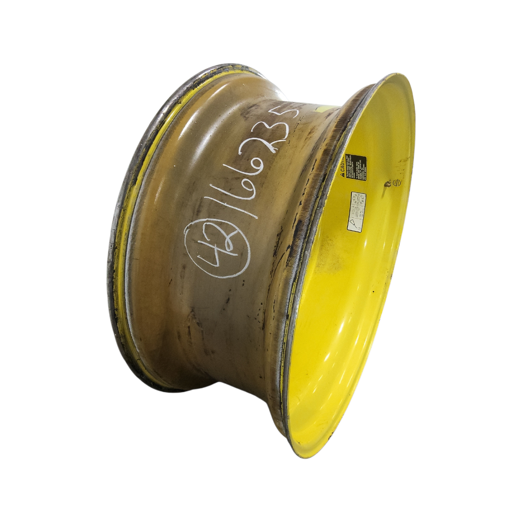 18"W x 42"D, John Deere Yellow 10-Hole Dolly Dual , -13.38" Offset