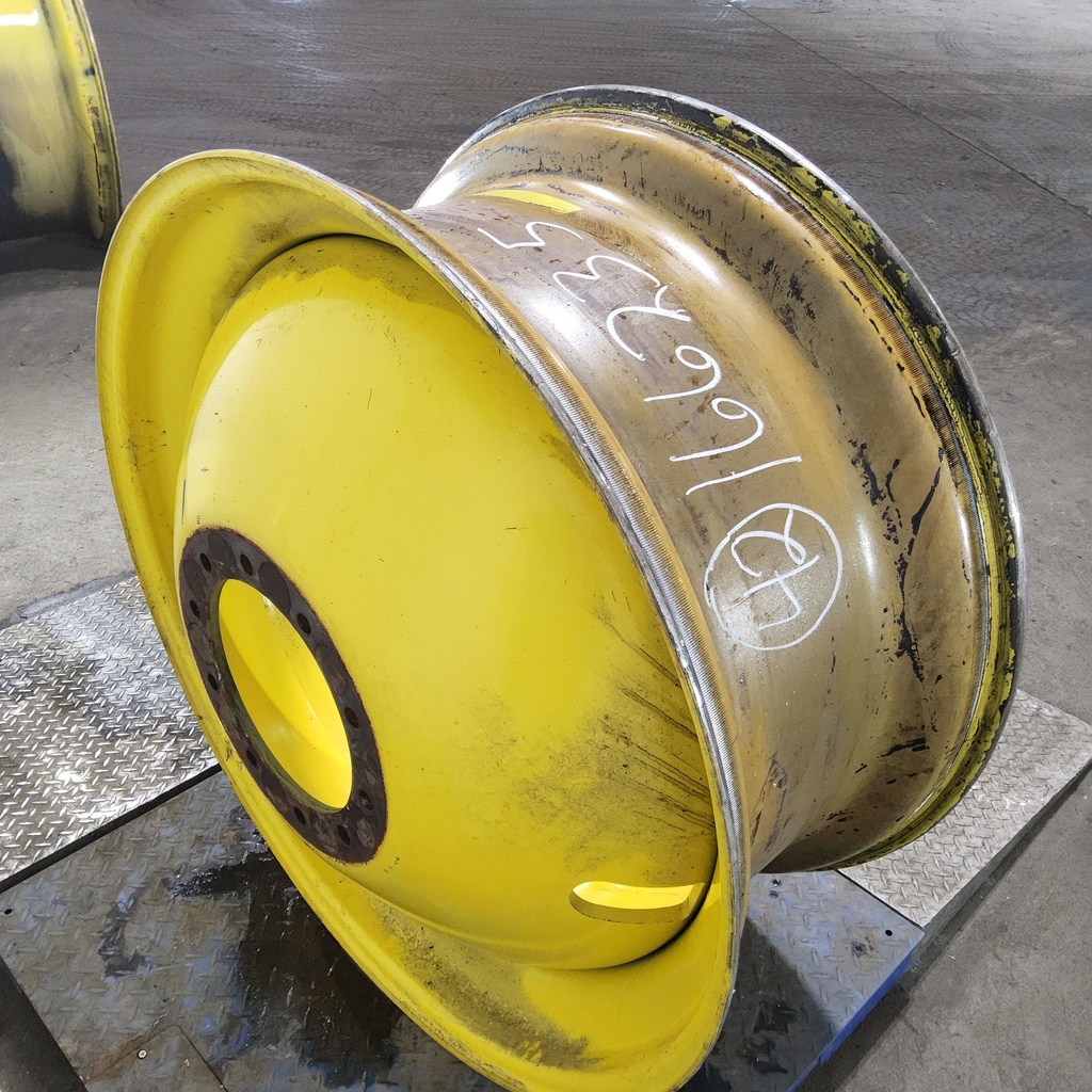 18"W x 42"D, John Deere Yellow 10-Hole Dolly Dual , -13.38" Offset