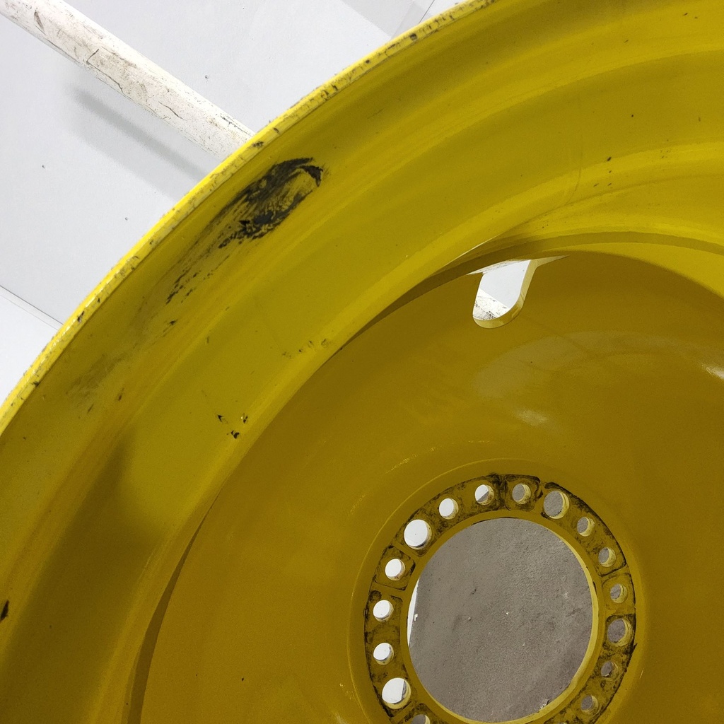 18"W x 42"D, John Deere Yellow 20-Hole Dolly Dual , -15.12" Offset