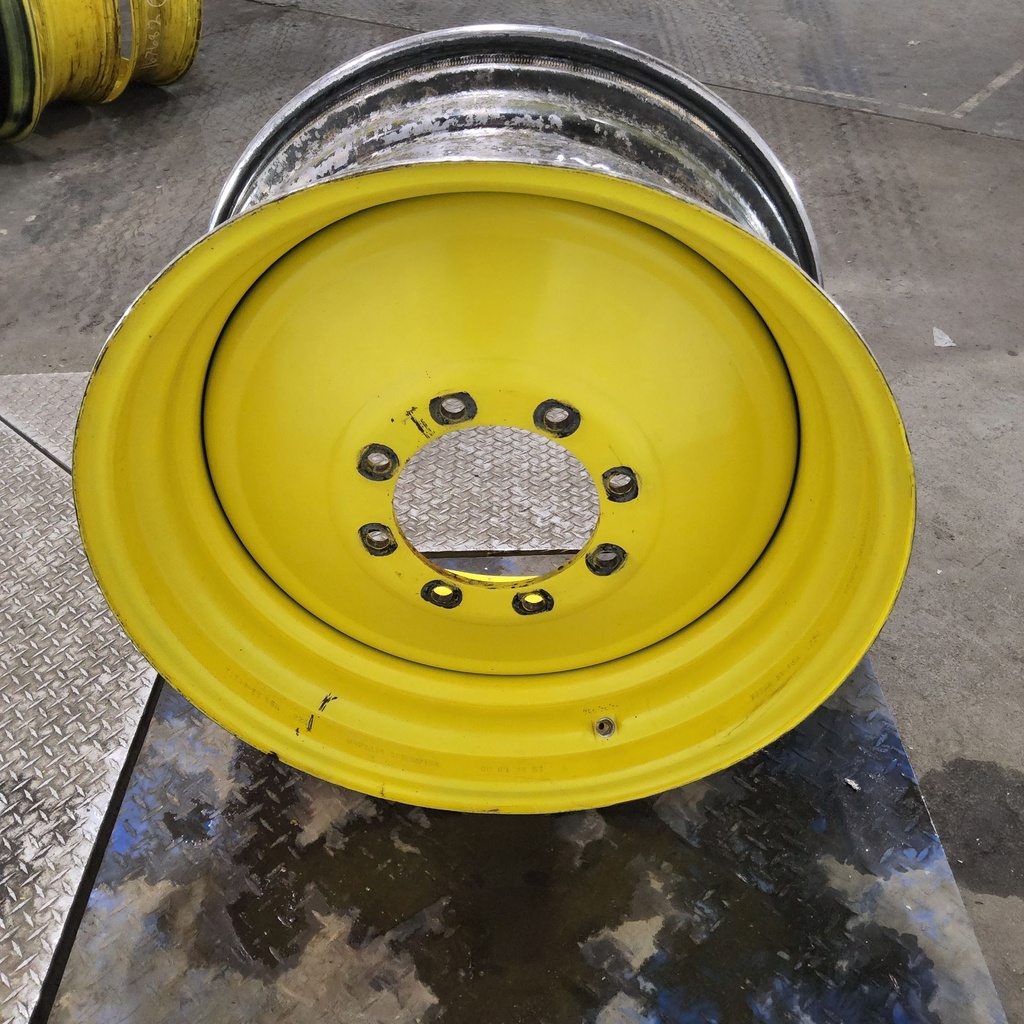 15"W x 30"D, John Deere Yellow 8-Hole Formed Plate , 4.5" Offset
