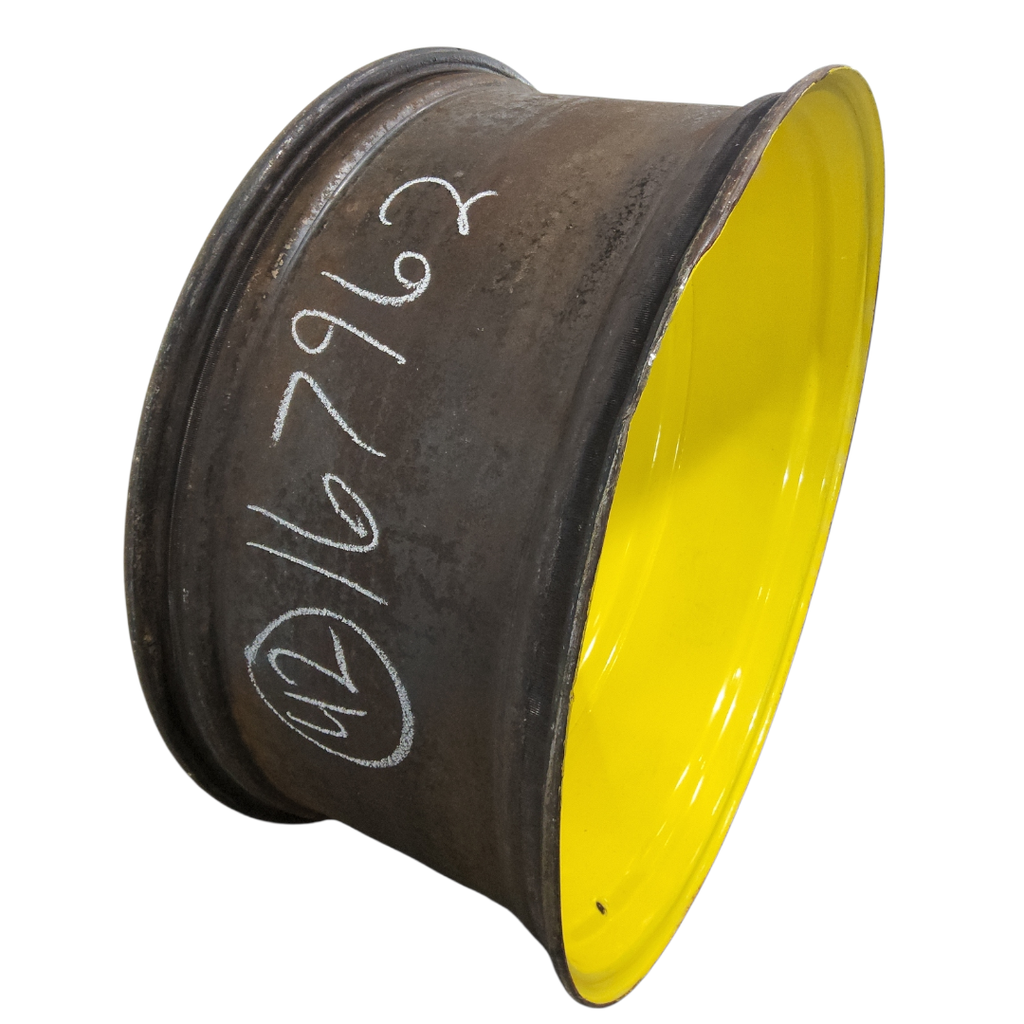18"W x 42"D, John Deere Yellow 10-Hole Formed Plate , -9.25" Offset