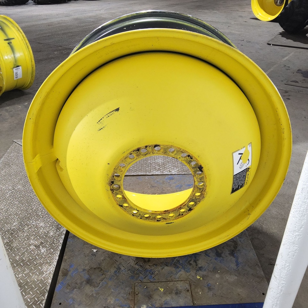 18"W x 42"D, John Deere Yellow 20-Hole Dolly Dual , -15.12" Offset