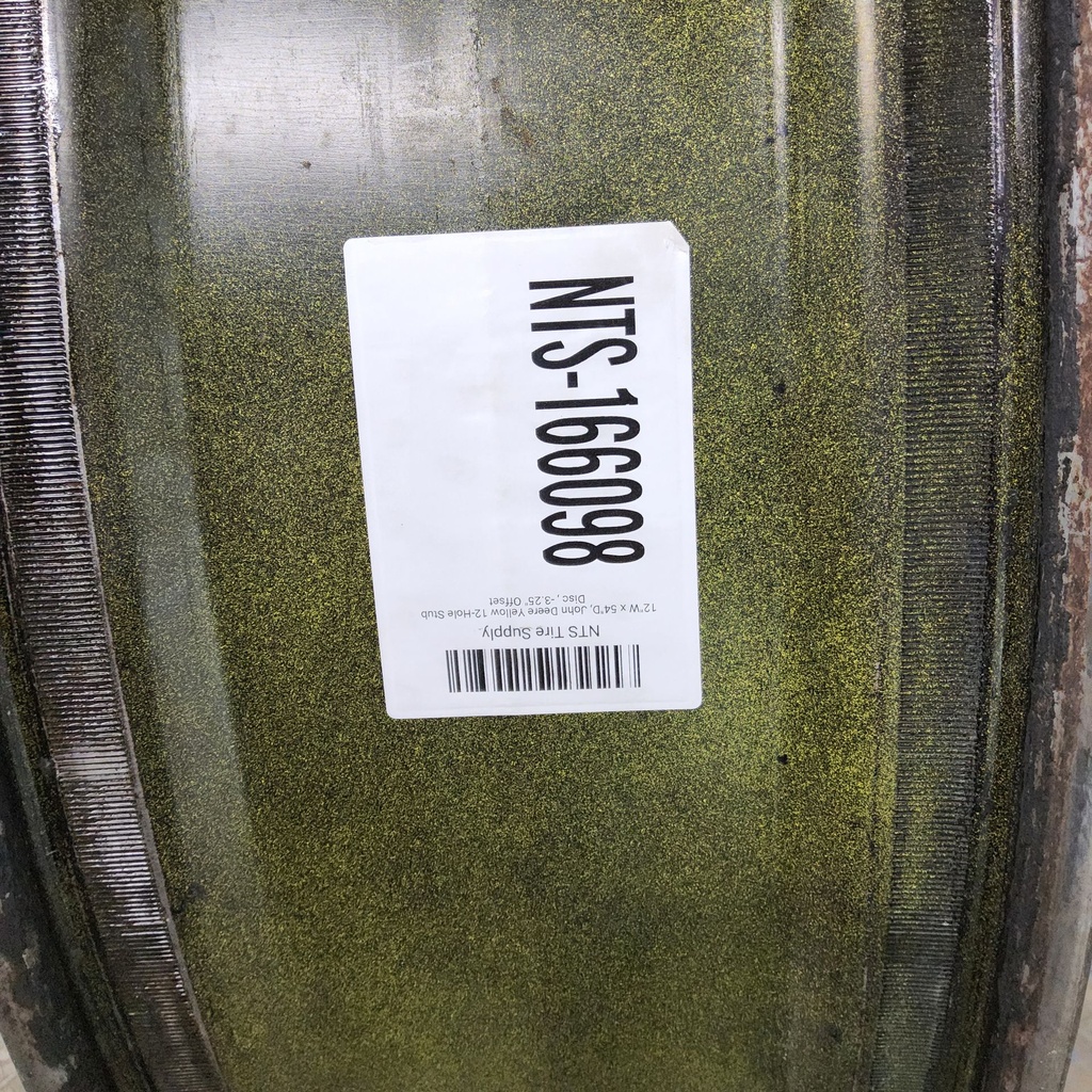 12"W x 54"D, John Deere Yellow 12-Hole Stub Disc , -3.25" Offset