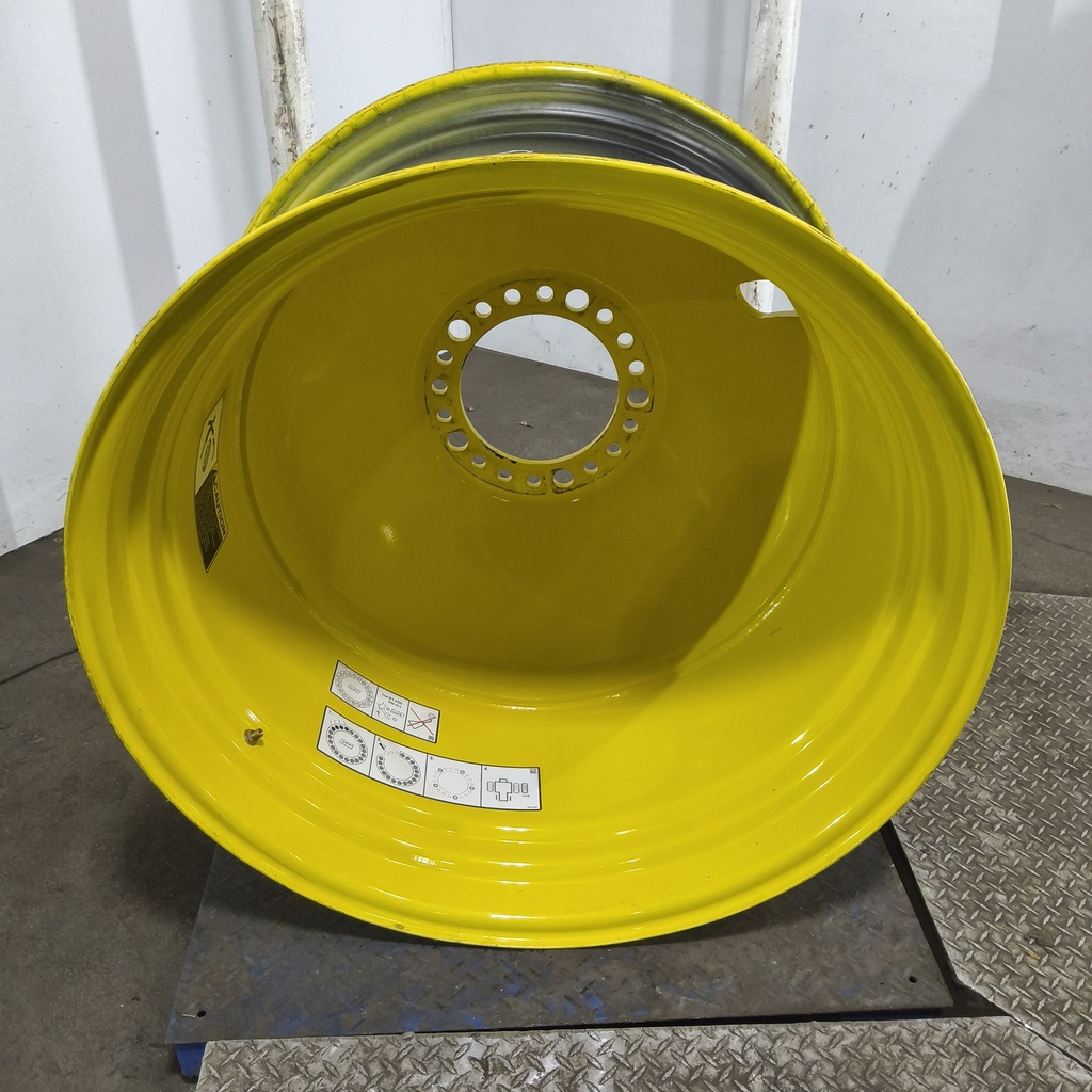23"W x 38"D, John Deere Yellow 20-Hole Dolly Dual , -16.19" Offset