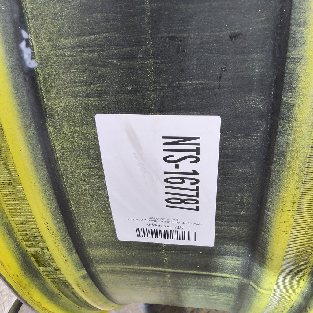 12"W x 54"D, John Deere Yellow 12-Hole Stub Disc , -3.25" Offset
