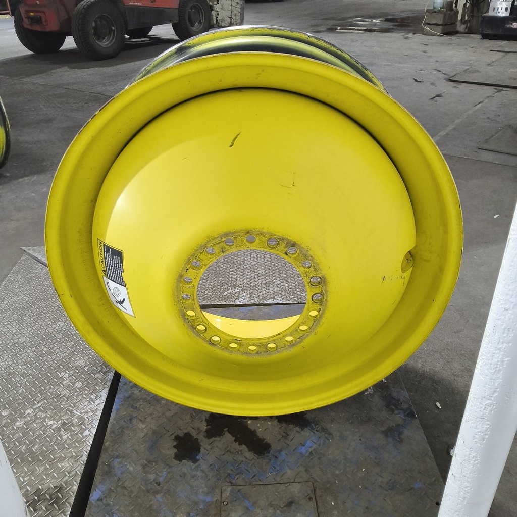 18"W x 42"D, John Deere Yellow 20-Hole Dolly Dual , -15.12" Offset