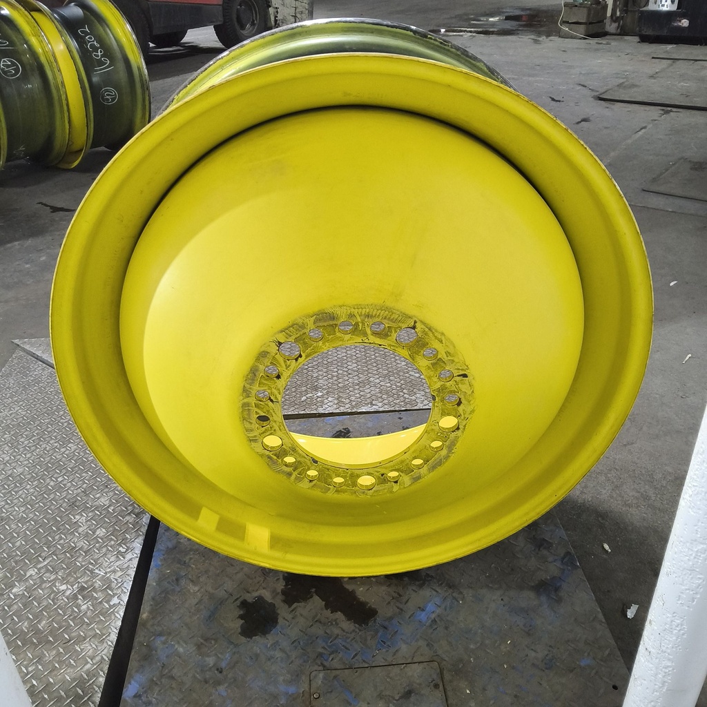 18"W x 42"D, John Deere Yellow 20-Hole Dolly Dual , -15.38" Offset