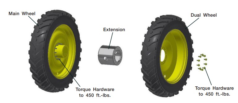 10 to 10-Hole 16"L Hub Extension, Black