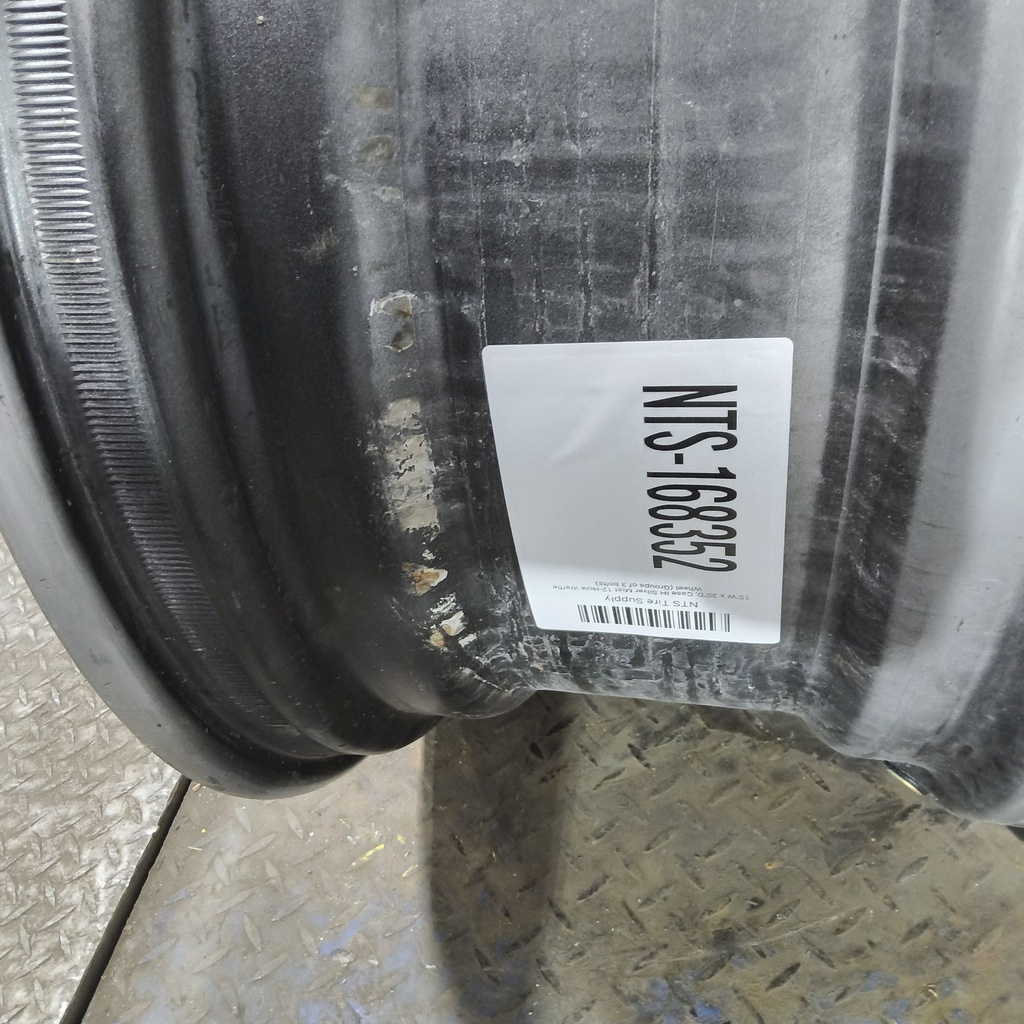 15"W x 30"D, Case IH Silver Mist 12-Hole Waffle Wheel (Groups of 3 bolts)