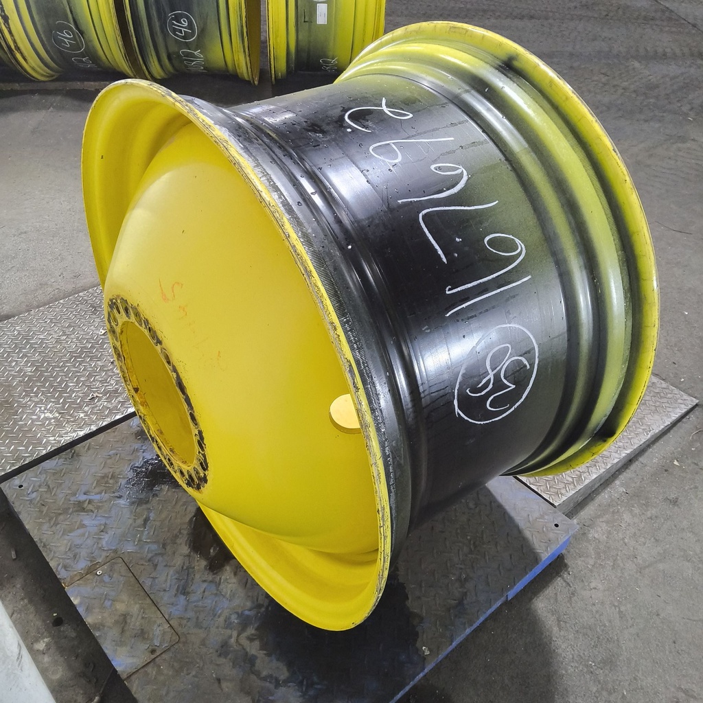 23"W x 38"D, John Deere Yellow 20-Hole Dolly Dual , -16.38" Offset