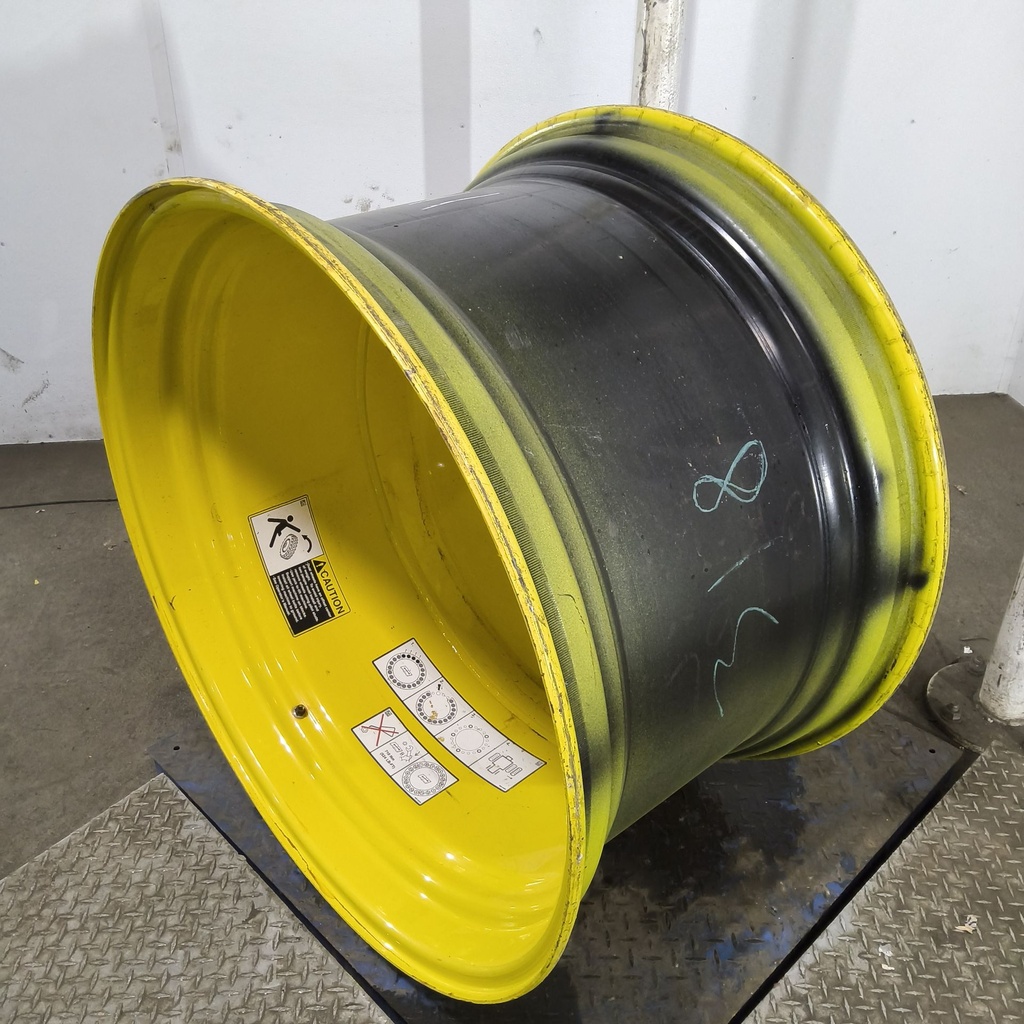 23"W x 38"D, John Deere Yellow 20-Hole Dolly Dual , -16.19" Offset