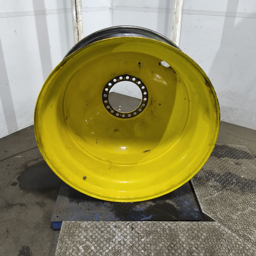 18"W x 42"D, John Deere Yellow 20-Hole Dolly Dual , -15.38" Offset