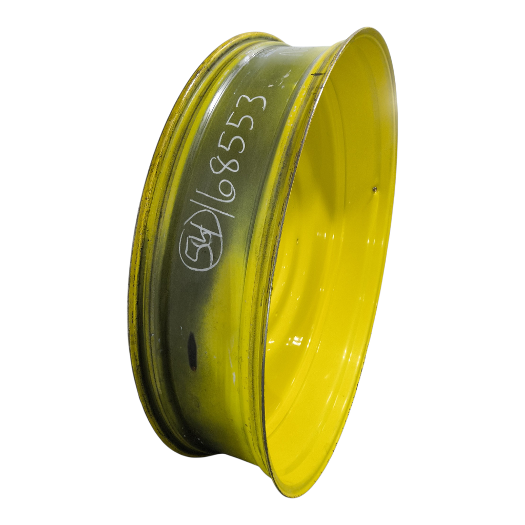 12"W x 54"D, John Deere Yellow 10-Hole Formed Plate , -9.25" Offset