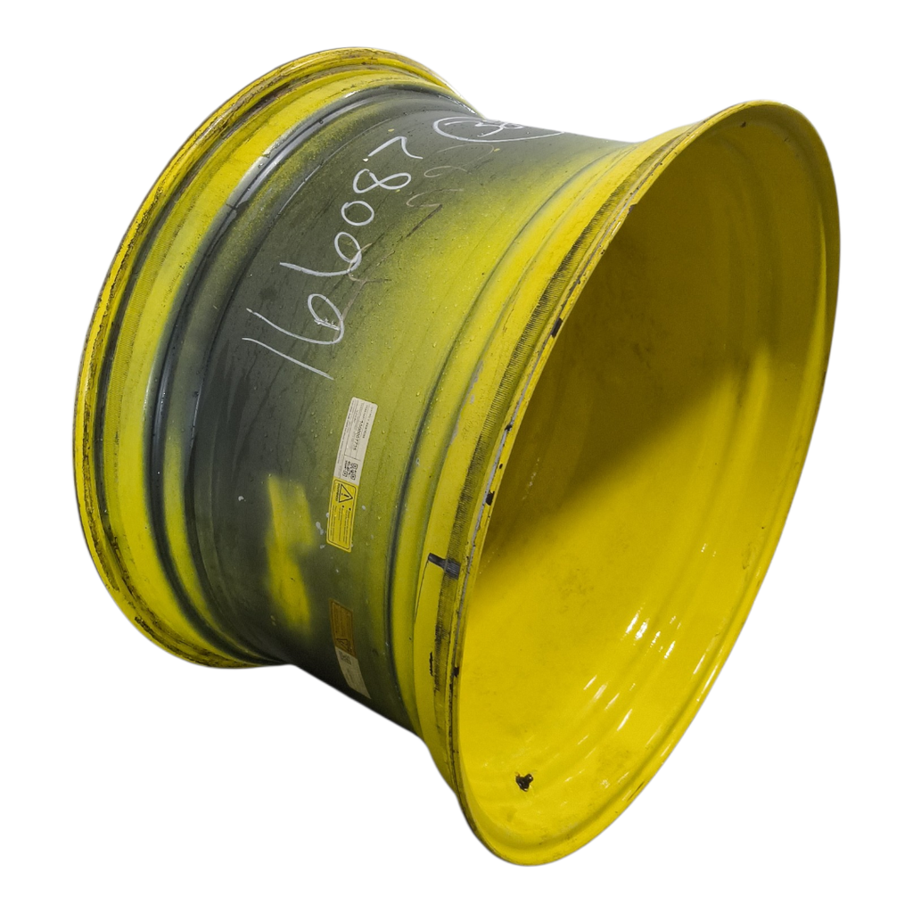 23"W x 38"D, John Deere Yellow 10-Hole Formed Plate , -12.38" Offset