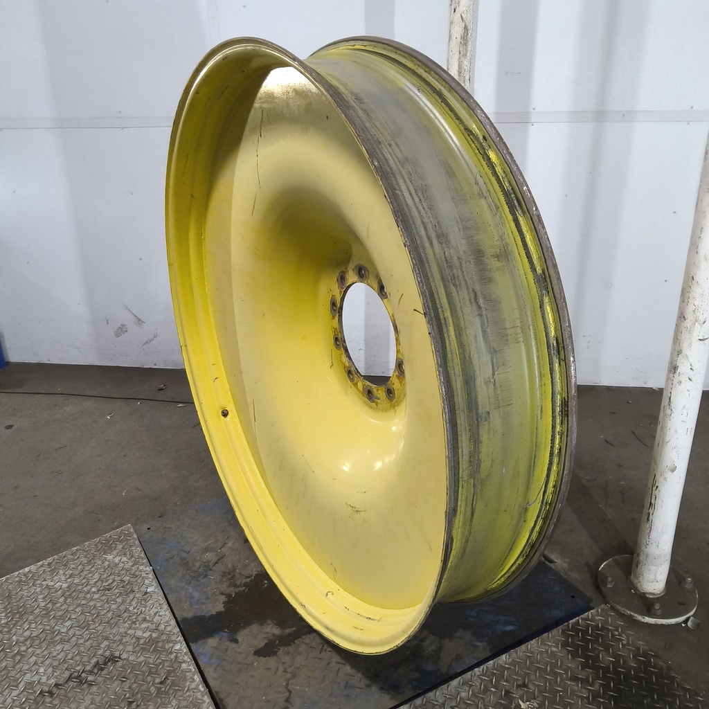 10"W x 54"D, John Deere Yellow 10-Hole Formed Plate , -6.38" Offset