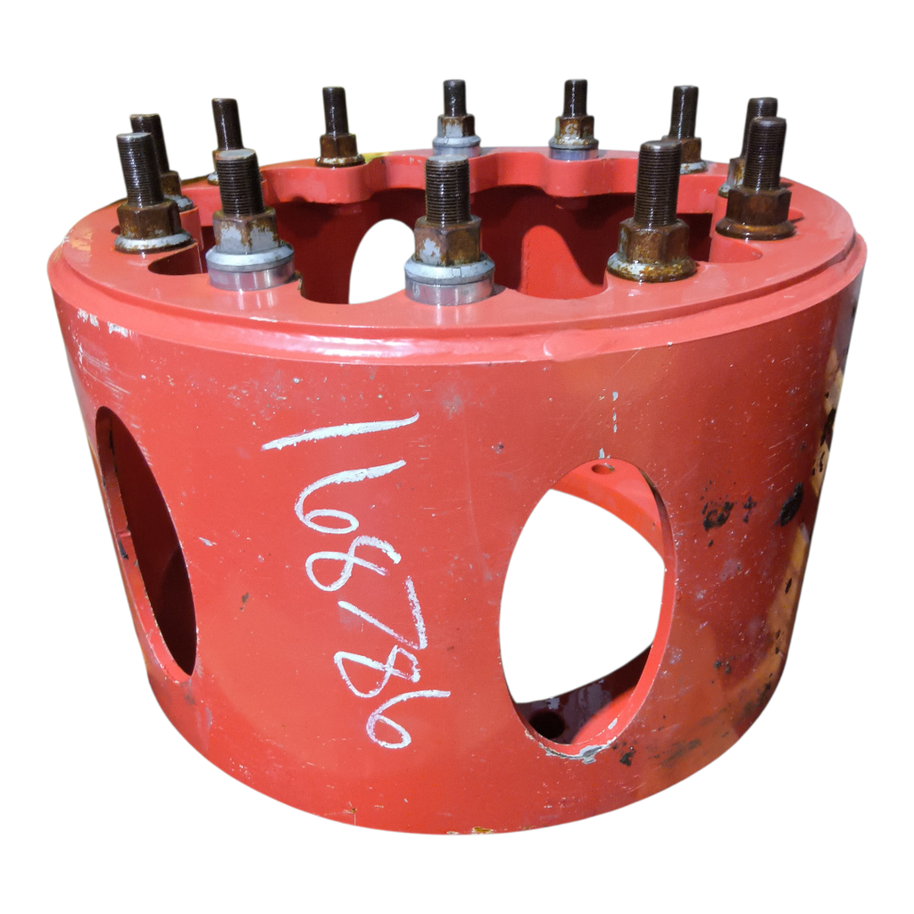 12 to 12-Hole 13.5"L FWD Spacer, Fendt/Agco Red