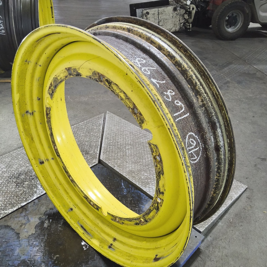 13"W x 46"D, John Deere Yellow 12-Hole Stub Disc , -3.13" Offset