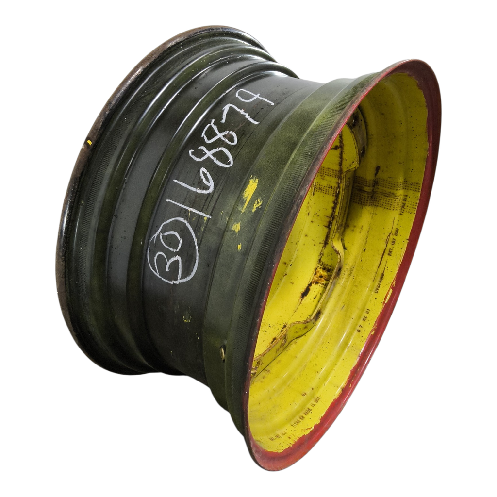15"W x 30"D, John Deere Yellow 12-Hole Waffle Wheel (Groups of 2 Bolts)