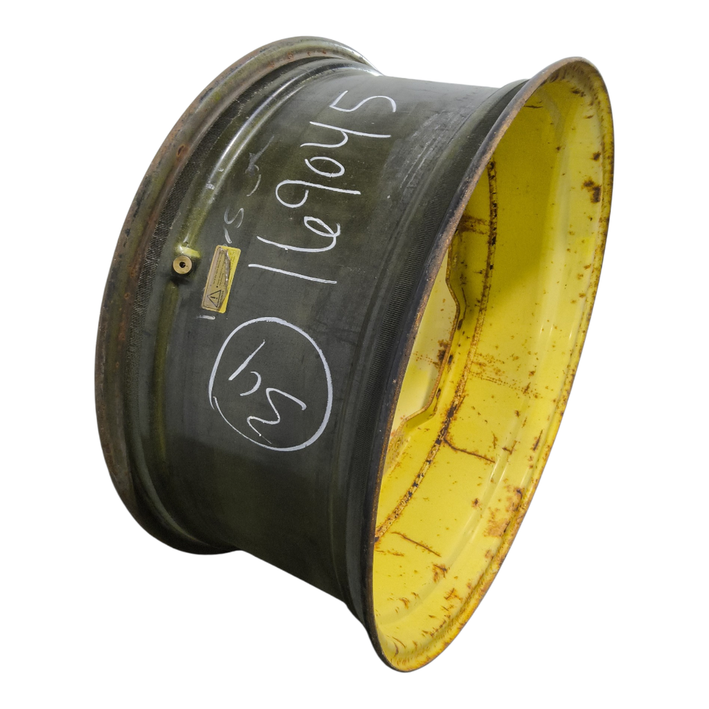15"W x 34"D, John Deere Yellow 12-Hole Waffle Wheel (Groups of 3 bolts)