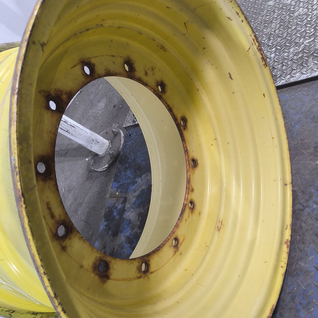 20"W x 30"D, John Deere Yellow 12-Hole Formed Plate , 1.06" Offset
