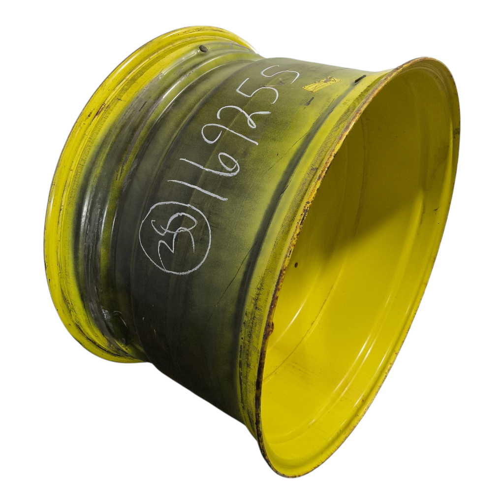 23"W x 38"D, John Deere Yellow 10-Hole Formed Plate , -5.88" Offset