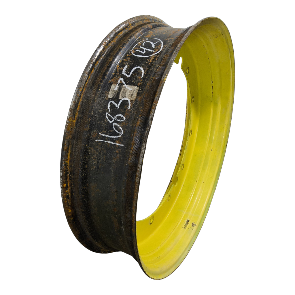 10"W x 42"D, John Deere Yellow 12-Hole Stub Disc , 1.5" Offset