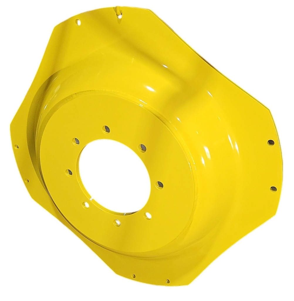 8-Hole Waffle Disc (Groups of 2 Bolts) Center for 38"-54" Rim, John Deere Yellow