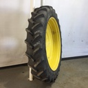 380/90R54 Goodyear Farm DT800 Super Traction R-1W on John Deere Yellow 10-Hole Formed Plate W/Weight Holes 75%