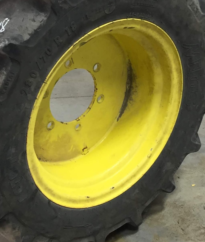 8"W x 18"D, John Deere Yellow 6-Hole Implement