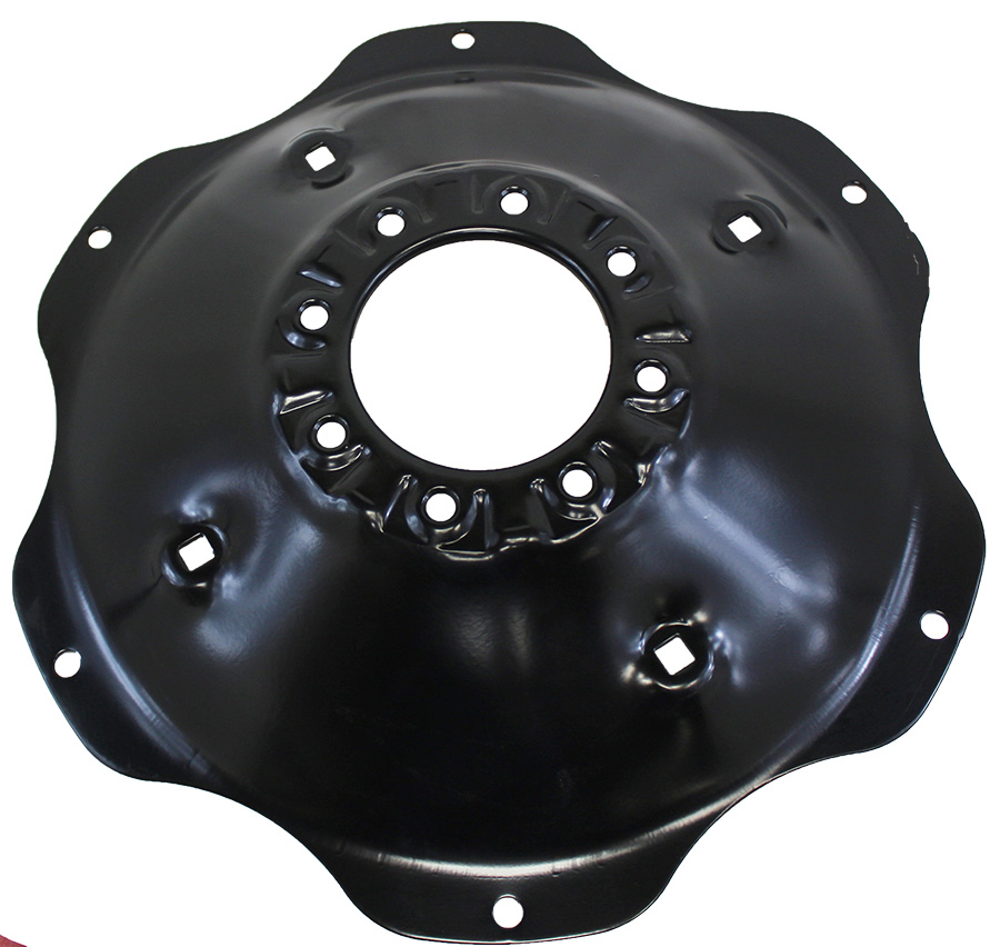 8-Hole Rim with Clamp/Loop Style Center for 28" Rim, Black