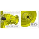 10-Hole 13"L Hub Extension, John Deere Yellow