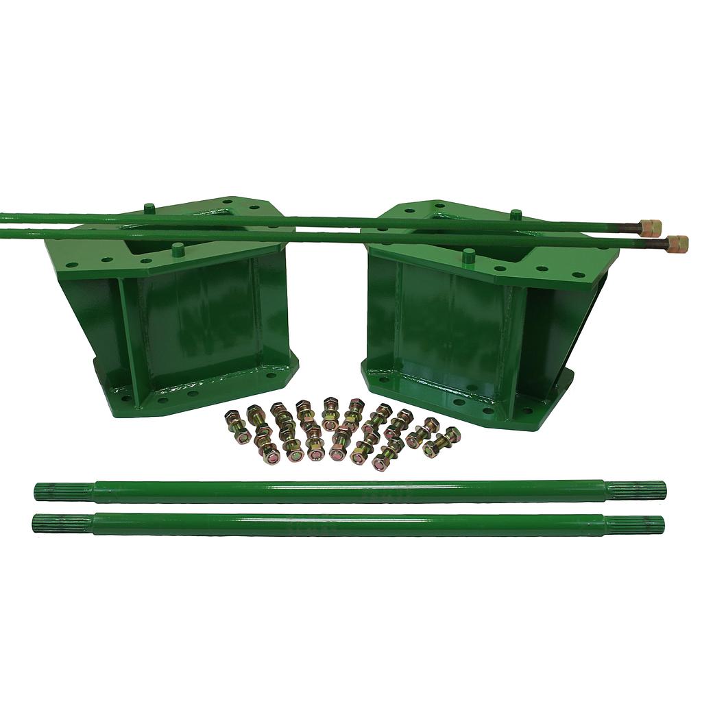 15.5"L Combine Frame Extension, w/Shafts, Hdw & Truss Rod, John Deere Combine 9000 Series[Single Reduction same as Ring and Pinion] ("A" 18/18 Spline Equal Length Shafts), John Deere Green