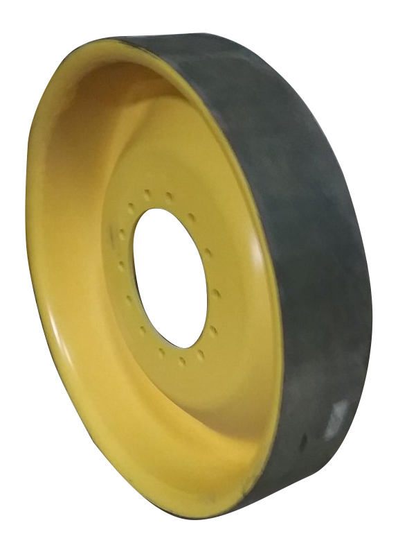 8.75" Wide Idler Wheel for John Deere Tillage Tractors Series 9000T-9020T, Steel Bolt-On(Rubber)