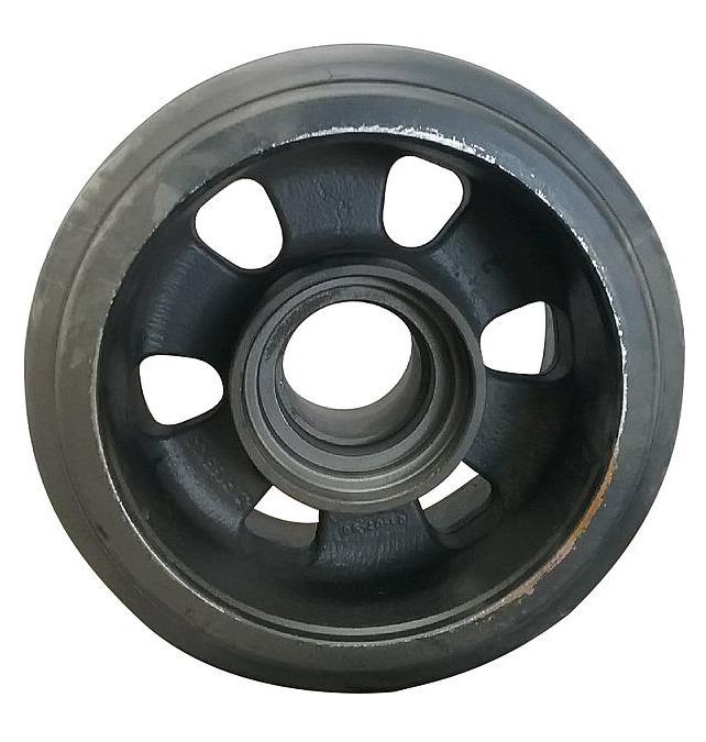 8" Wide Mid-Roller Bogie Wheel for John Deere Tillage Tractors Series 9000T-9010T, Hub/Bearing(Poly)
