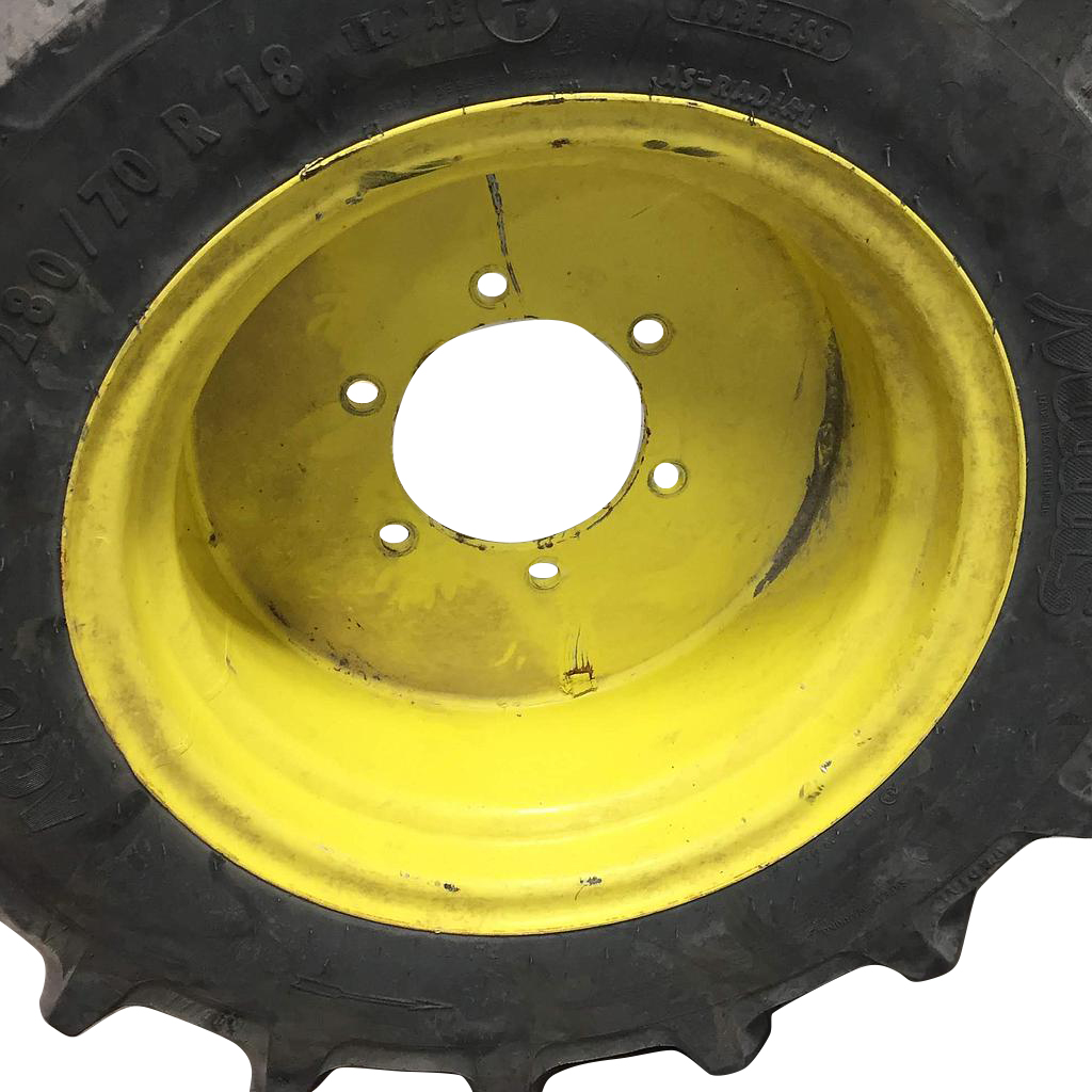 8"W x 18"D, John Deere Yellow 6-Hole Implement