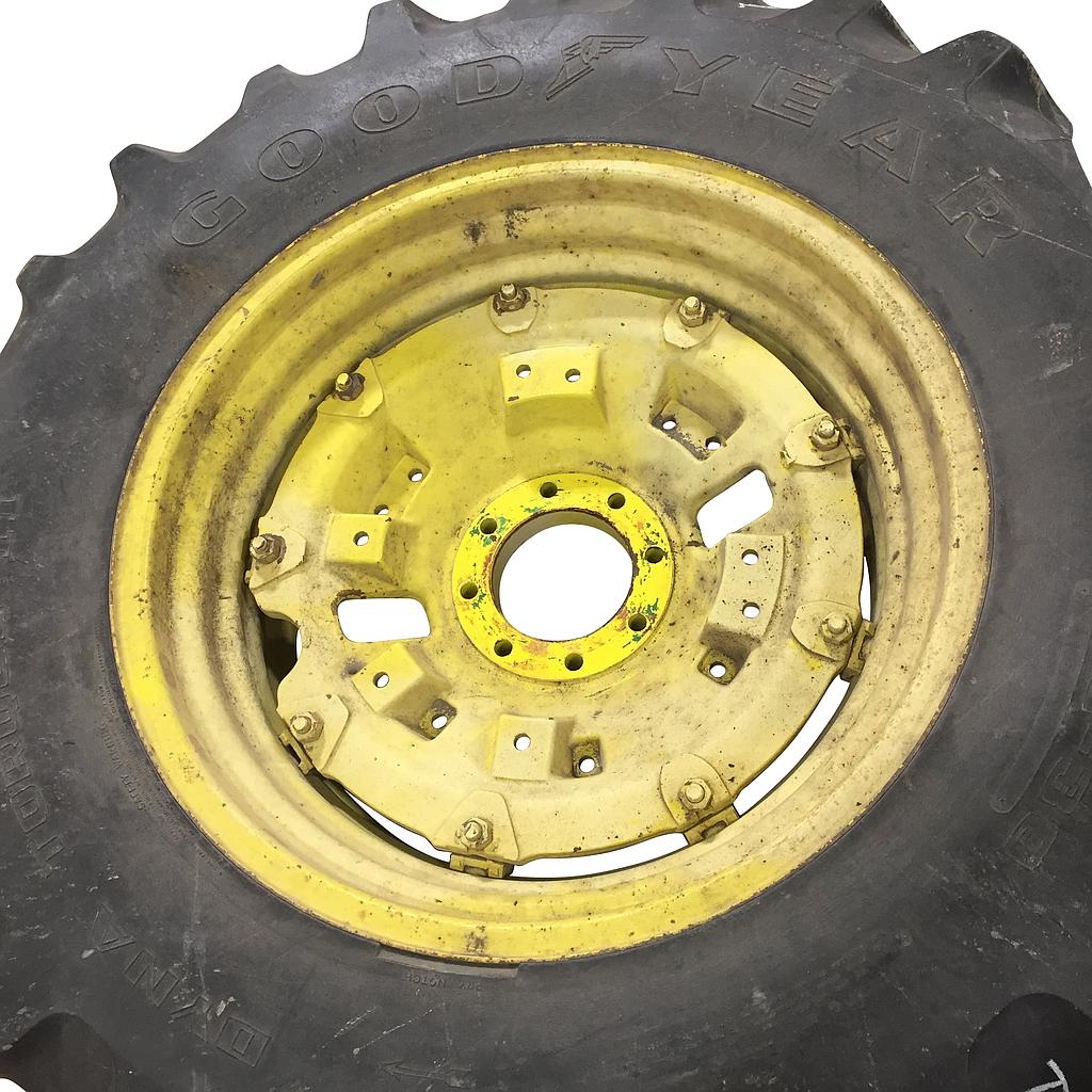 15"W x 30"D, John Deere Yellow 0-Hole Double Bevel 28" Cast