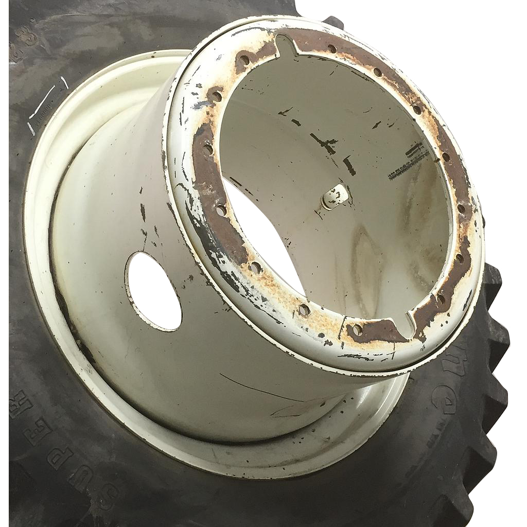 18"W x 42"D, New Holland White 16-Hole Tiger Planetary Drive Dual