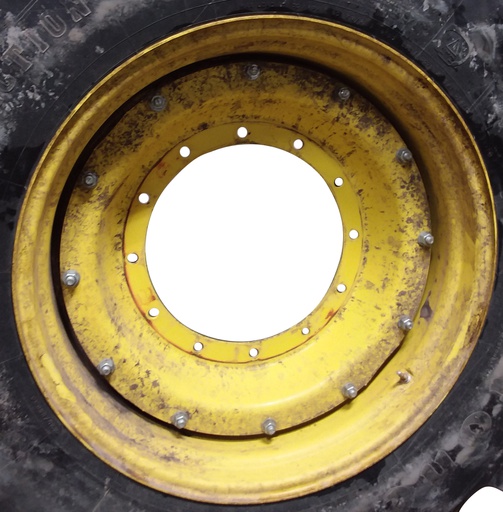 [WT009467RIM] 15"W x 34"D, John Deere Yellow 12-Hole Stub Disc