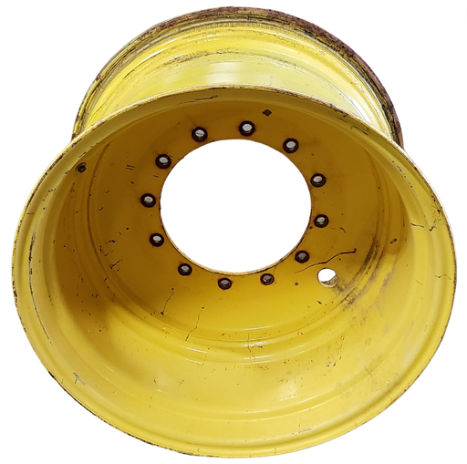 [T011547RIM-NRW] 21"W x 32"D, John Deere Yellow 12-Hole Formed Plate