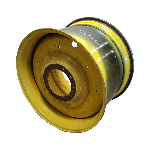 [T011564RIM] 25"W x 38"D, John Deere Yellow 10-Hole Formed Plate , 10.88" Offset