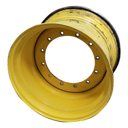 [T011604RIM] 20"W x 30"D, John Deere Yellow 12-Hole Formed Plate , 1.38" Offset