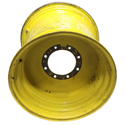 [T012438RIM] 25"W x 26"D, John Deere Yellow 8-Hole Flat Plate