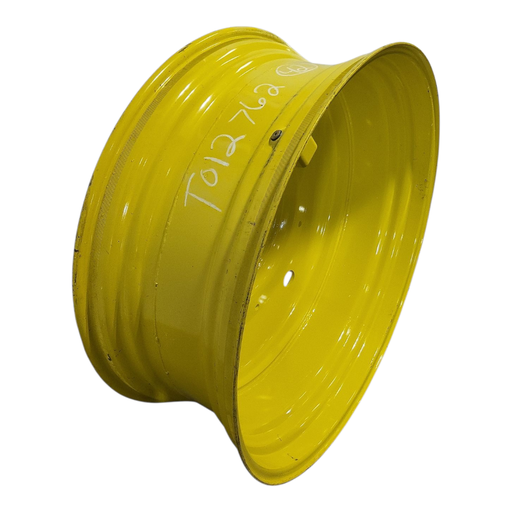 [T012762RIM] 16"W x 42"D, John Deere Yellow 10-Hole Formed Plate , -8.38" Offset
