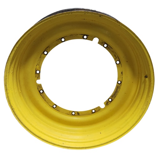 [T012771RIM] 12"W x 50"D, John Deere Yellow 12-Hole Stub Disc , -3.12" Offset