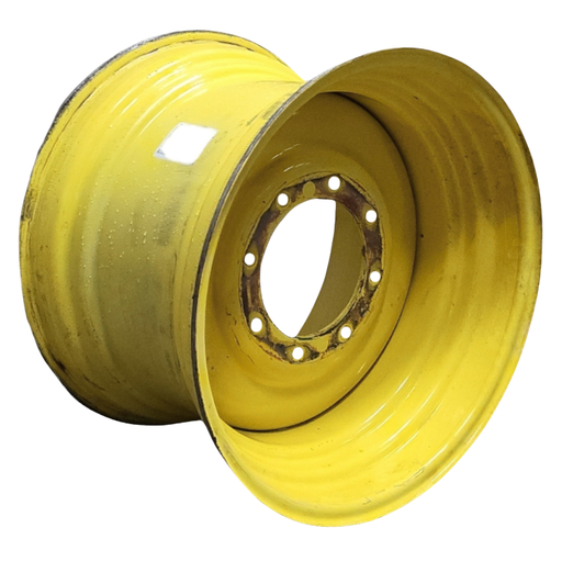 [T012940RIM] 18"W x 26"D, John Deere Yellow 8-Hole Formed Plate , -2.75" Offset