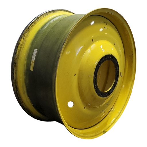 [T013090RIM] 20"W x 42"D, John Deere Yellow 10-Hole Formed Plate , -12.12" Offset