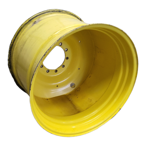 [T013302RIM] 28"W x 38"D, John Deere Yellow 10-Hole Spun Disc , -0.62" Offset