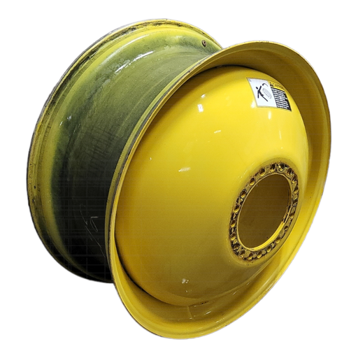 [T013305RIM] 18"W x 42"D, John Deere Yellow 20-Hole Dolly Dual , -15" Offset