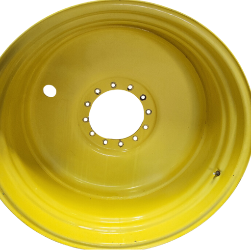 [T013469RIM] 23"W x 42"D, John Deere Yellow 12-Hole Formed Plate Sprayer , -4" Offset