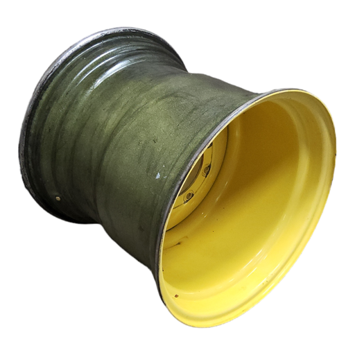[T013702RIM] 25"W x 26"D, John Deere Yellow 8-Hole Formed Plate , -0.62" Offset